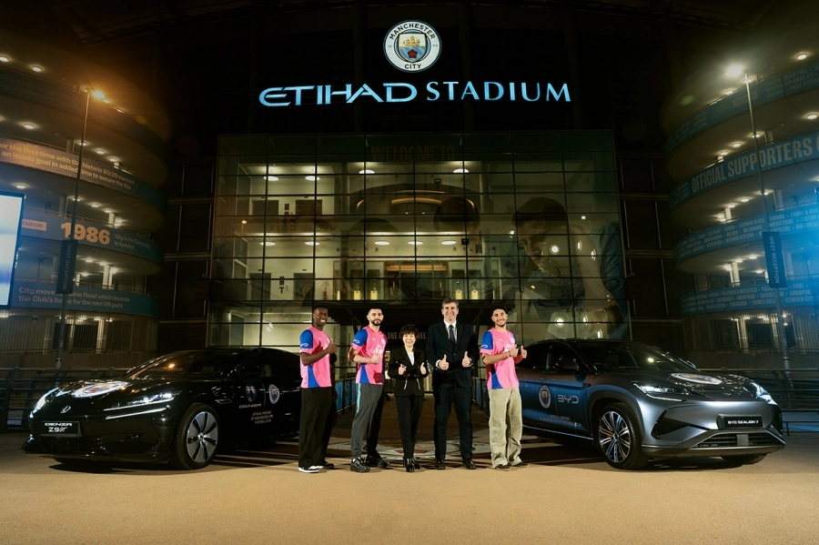 BYD trở thành đối tác chính thức của CLB bóng đá Manchester City