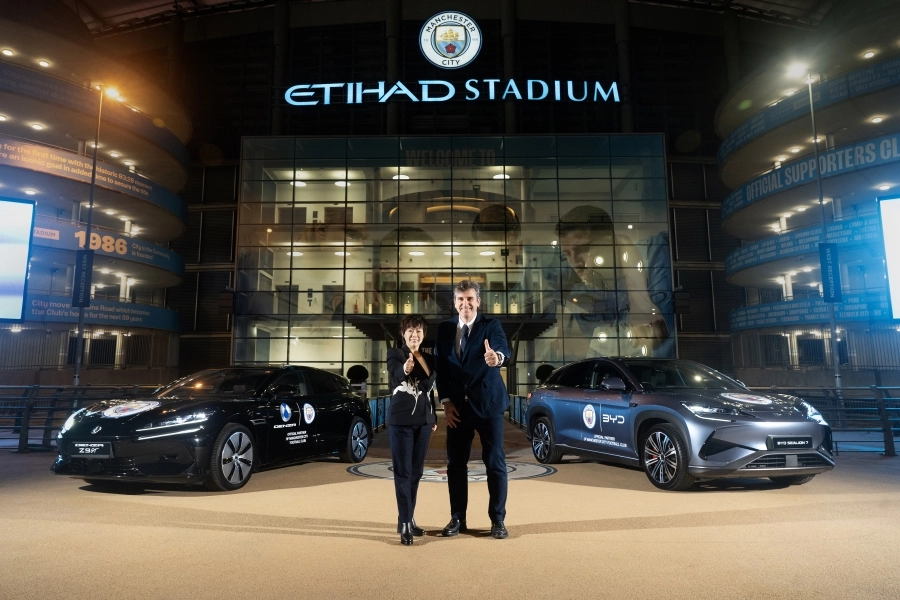 BYD trở thành đối tác chính thức của CLB bóng đá Manchester City