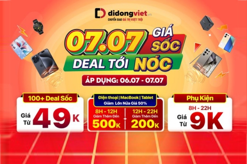 Di Động Việt tung deal siêu lớn vào ngày đôi 7/7