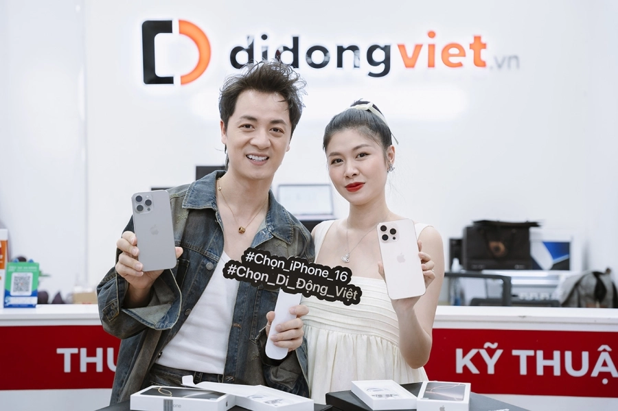 Dàn nghệ sĩ 'Anh trai vượt ngàn chông gai' đến Di Động Việt sắm iPhone 16 Pro