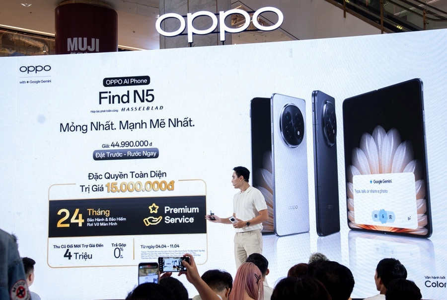 OPPO Find N5 giá gần 45 triệu đồng: Đẹp, bền và thông minh