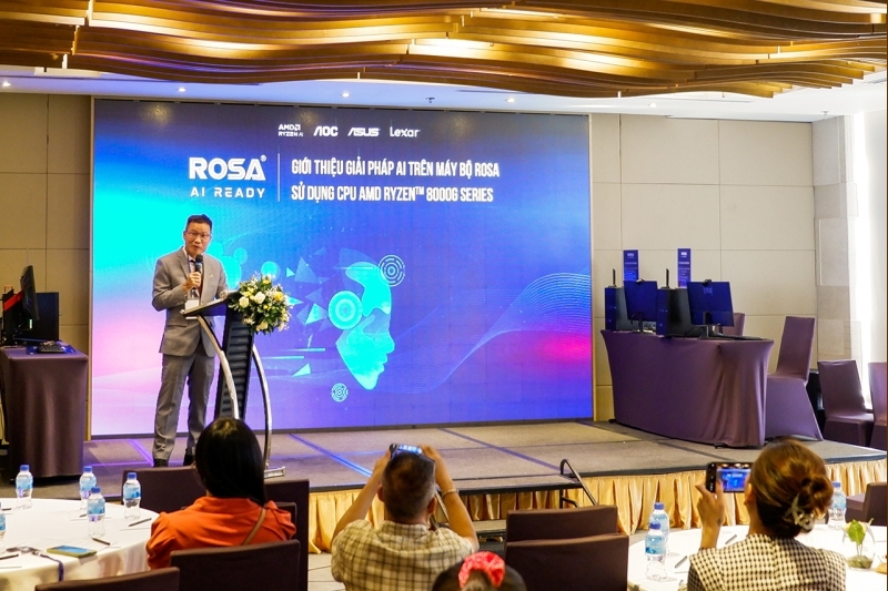 ROSA PC AI: bộ PC AI đầu tiên sử dụng vi xử lý AMD Ryzen 8000G series ra mắt tại Việt Nam