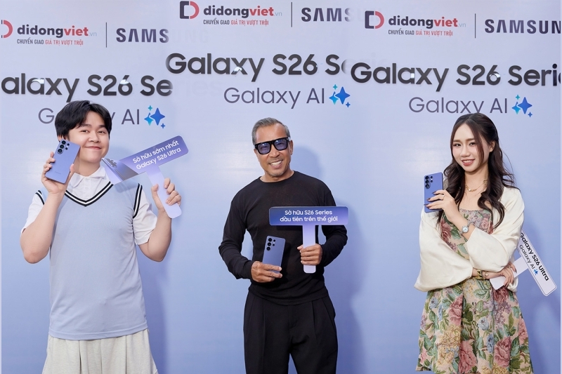 Di Động Việt trả hàng sớm cho khách đặt mua siêu phẩm Samsung Galaxy S26 series