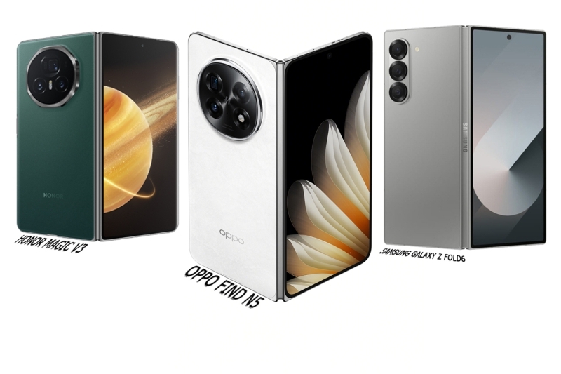 So găng giữa ba chiến binh smartphone màn hình gập: OPPO Find N5, Honor Magic V3 và Samsung Galaxy Z Fold6