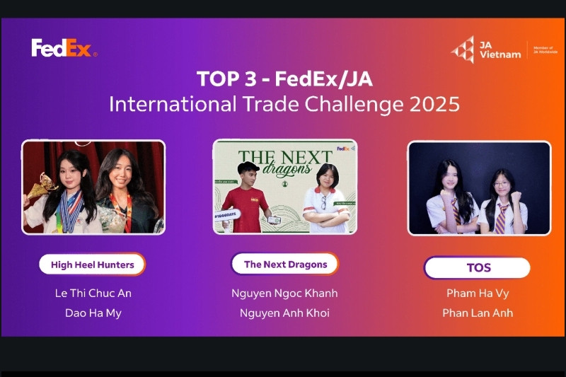  FedEx tổ chức cuộc thi Thử thách Thương mại Quốc tế FedEx/JA 2025 tại Việt Nam