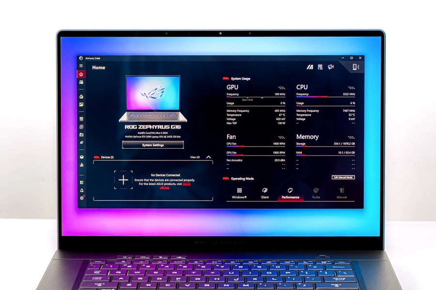 ASUS ROG Zephyrus G16: Laptop gaming mỏng nhẹ nhất được trang bị GPU GeForce RTX 50
