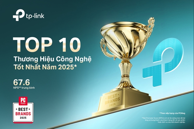 TP-Link lọt vào Top 10 thương hiệu công nghệ tốt nhất năm 2025
